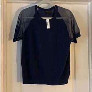 NEVER WORN J Crew top navy blue